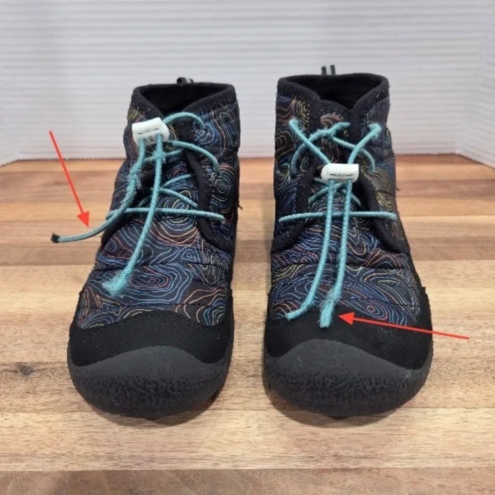 KEEN Howser II Waterproof Chukka Boots Kids Size 4 Black Reef Winter Snow Shoes